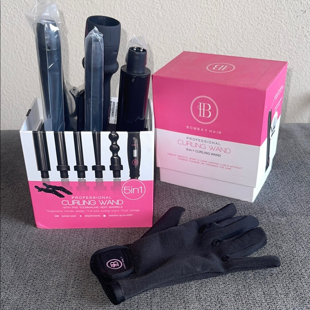 Bombay Hair Pink Curling Wand Set